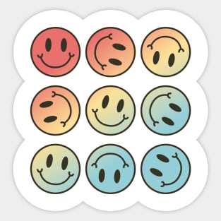 Smiley Face Pattern Sticker